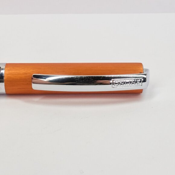 ONLINE Germany Fountain Pen / Orange Metal / Broad (B) Nib / With Converter - Picture 10 of 12